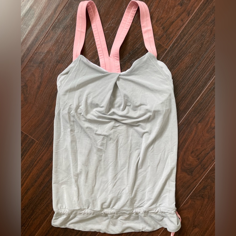 Lululemon Gray and Pink Tank Top